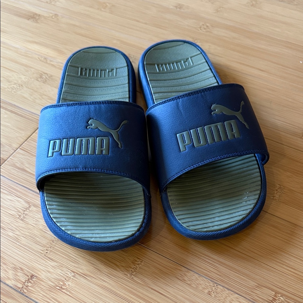 PUMA - Mens Cool Cat SLIDES Size: 11 Peacoat dark Green Moss